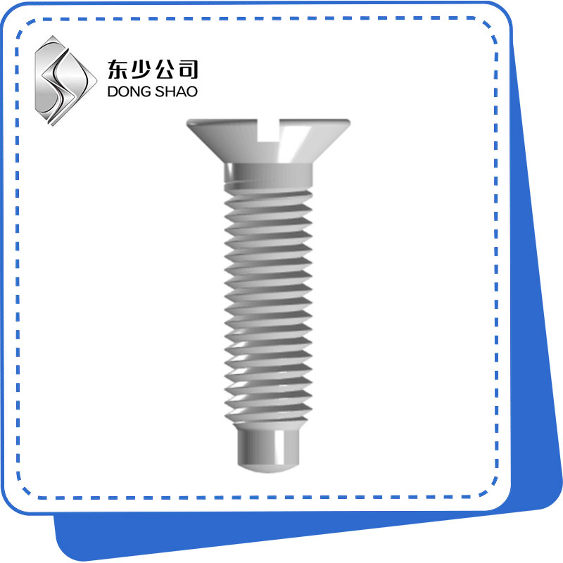 Tornillos de cabeza avellanada ranurada con punta de perro completa